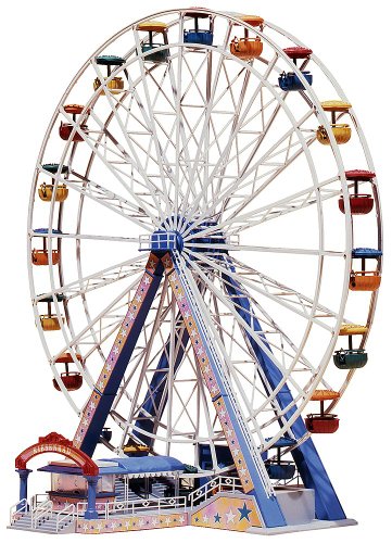 FALLER Riesenrad Modellbausatz mit 267 Einzelteilen 215 x 199 x 326 mm I Modelleisenbahn Zubehör H0 I Modelleisenbahn H0 Riesenrad aller Kirmesanlagen