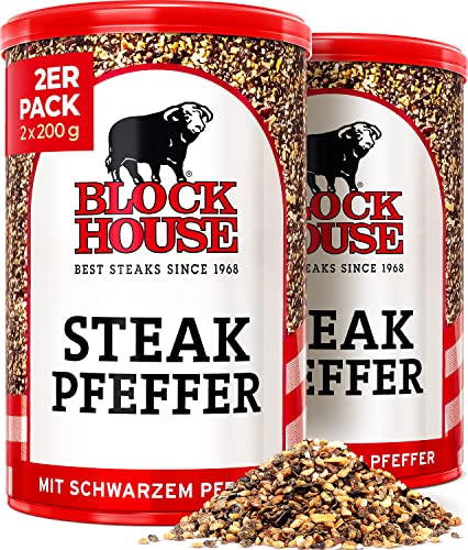 Block House Steak Pfeffer mit schwarzem Pfeffer 2x 200g - Gewürzmischung in Restaurantqualität