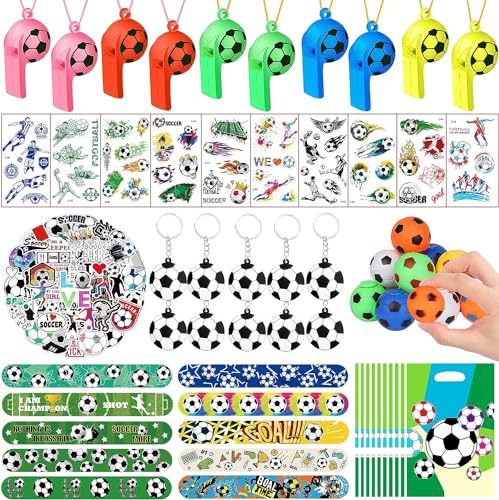 DIYDEC 112 Stück Fußball Party Mitgebsel Kinder, Fußball Geschenke Kindergeburtstag für Junge und Mädchen