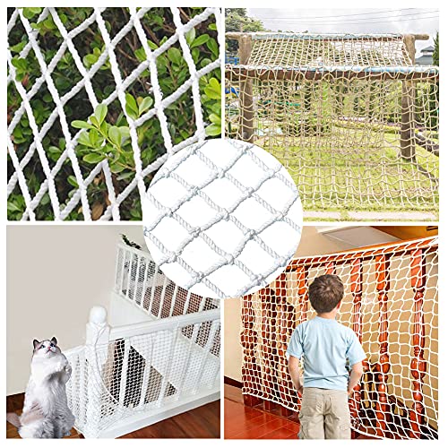 FIYSON Sicherheitsnetz für Kinder, Balkon Katzennetz, Neues Upgrade 3cm mesh, Treppen Schutznetz Sicherheitsnetz, Haustier Katzennetz, Anti-Fall Schutznetz, für Balkon &Treppengeländer (1.5 x 3m)