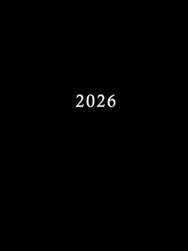 2026: Terminkalender mit Uhrzeiten 5:00 - 23:00 Tag | 1 Woche auf 2 Seiten mit Zeit | A4 Wochenplaner Zeiteinteilung | Kalenderbuch Planer | Organizer ... | Jahresplaner Matt Schwarz Gebunden