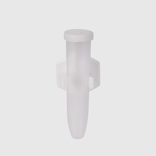 La Briantina Ampulle Blumenampulle mit Selbstklebender Halterung für Grabstätten, Kleiner Blumenständer aus transparentem Kunststoff, 11 x 2,5 cm
