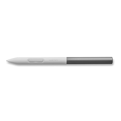 Wacom One Standardstift, druckempfindlicher, batterieloser Stift für Wacom One Stifttabletts und -Displays, grau-weiß