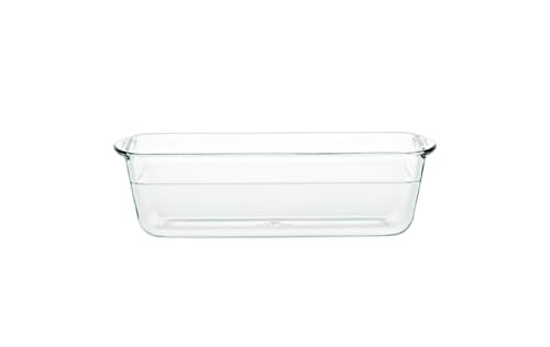 Gerlach 1760 Kastenform 1,5 l Aus Hitzebeständigem Glas Borosilikatglas Kuchenform Brotbackform Auflaufform Backform Rechteckig 25 x 11 cm Für Backofen Gefrierfach Flow