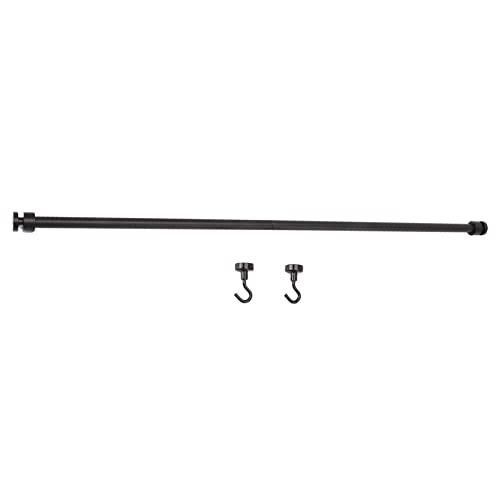 Magnetische Gardinenstange, zum Aufhängen mit Haken, multifunktional, Metall, vielseitig verwendbar, Edelstahl, einfache Installation, 2 Stück, für Campingtisch, Seitentüren, Zuhause, Kühlschrank