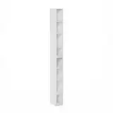 Furinno Fulda 8-stöckiges Platzsparendes Aufbewahrungsregal Bücherregal, 15,2 cm Breite, Weiß