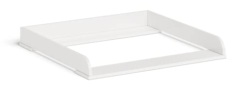 Bellabino Oti Wickelaufsatz passend für IKEA Malm, Hemnes, Nordli Kommoden, weiß, 10 x 74 x 80 cm - hochwertiger Wickelaufsatz