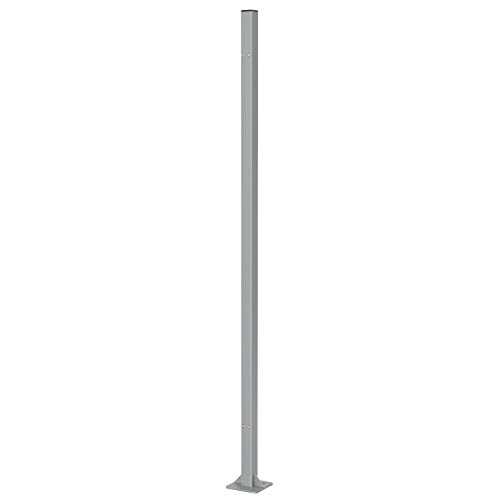SONGMICS Standpfosten für Markisenkasten, Haltestange, Keine Wandmontage der Markise erforderlich, nur für SONGMICS Einzel-Seitenmarkise mit Stahl-Standpfosten geeignet, grau GSA502Y01
