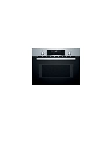 Bosch CMA585GS0 Serie 6 Einbau-Mikrowelle mit Heißluftfunktion, 45 x 60 cm, 900 W, AutoPilot 15 15 Automatikprogramme, LCD-Touchdisplay, LED-Beleuchtung gleichmäßige Ausleuchtung, Versenkknebel