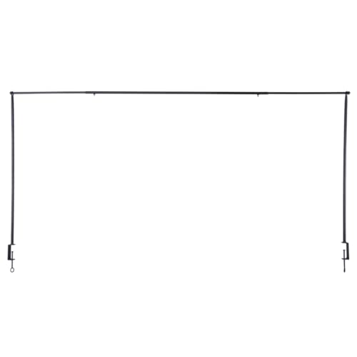 Tisch Deko Stange Klemme Gestell Deko Metall schwarz ausziehbar Tafel 115,5-210 cm