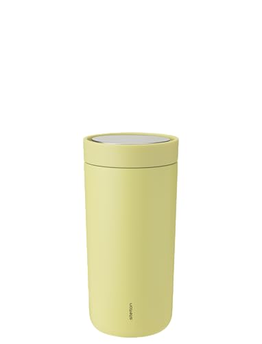 Stelton To-Go Click | Thermobecher, doppelwandige Isolierflasche - Rostfreier, auslaufsicherer Kaffeebecher/Teebecher mit Smart-Click-Deckel - Heiße & kalte Getränke - 0,4 Liter, Laevis