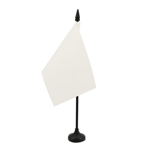 AZ FLAG TISCHFLAGGE EINFARBIG Weiss 15x10cm - EINFARBIG TISCHFAHNE 10 x 15 cm - flaggen