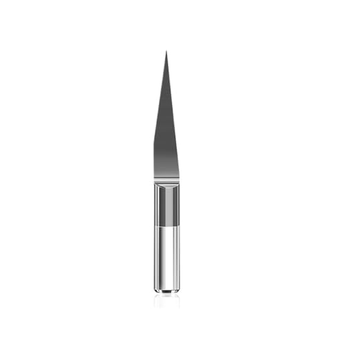 3,175 mm CNC-Fräser, 10/15/20/30/45 Grad V-förmige Hartmetall-Gravierfräser mit flachem Boden, Fräser, 1 Stück(0.1mmx10)