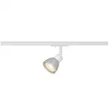 SLV LED Strahler 1-Phasen PURIA TRACK | Dreh- und schwenkbarer Schienen-Strahler, LED Spot, Deckenstrahler, Deckenleuchte, Schienensystem, Innenbeleuchtung, 1P-Lampe | GU10 QPAR51, Weiß