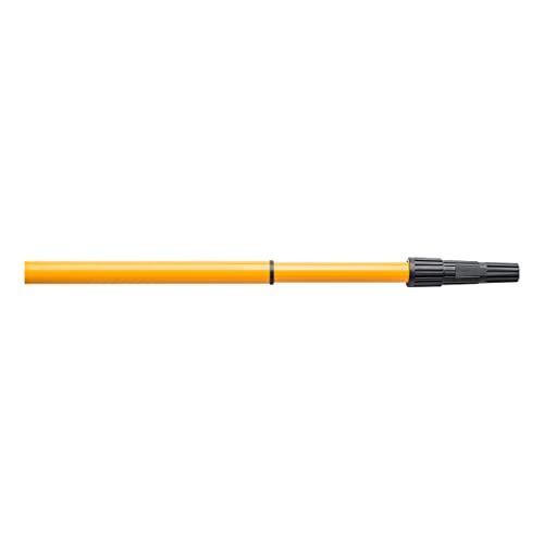 HARDY WORKING TOOLS Metal Teleskopstange mit Aufnahme für Malerwalzen 1 m - 1,8 m, Teleskop-Verlängerungsstange, Teleskopstiel, Teleskopstab, Halter für Maler- und Renovierungswerkzeuge - Gelb-Schwarz