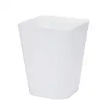 Sinoba Papierkorb 6102 Mülleimer Abfalleimer Papiereimer Kunststoff ideal für Kinderzimmer Büro Küche Höhe 29 cm 12L (Weiß)