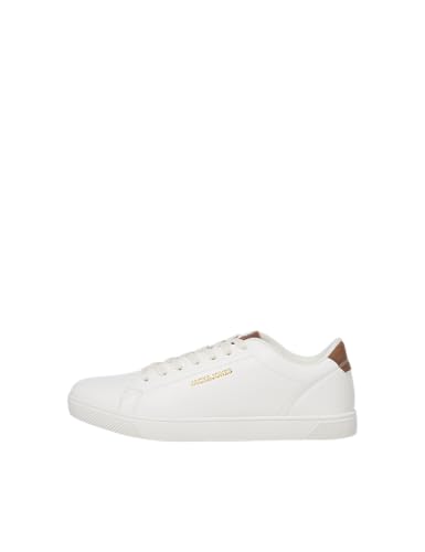 Jack & Jones Herren Jfwboss Pu Sneaker, White, 43 EU