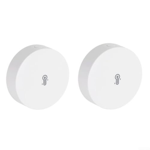 HpLive 2 Stück für ZigBee Temperatur- und Feuchtigkeitssensor mit Alarmfunktion für Alexa,für SMARTTHINGS