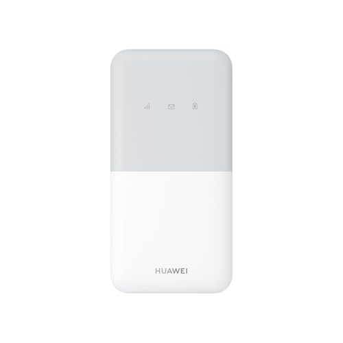 Huawei 2024 E5586 4G LTE Cat4 150 Mbit/s, WLAN N300 Mbit/s, Router mit SIM, tragbar, wiederaufladbarer Akku, einfache Einrichtung, Verbindung von 16 Geräten, regelmäßige Sicherheitsupdates