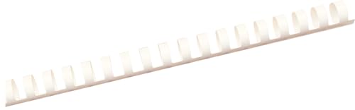 Albyco Plastikbinderücken, Binderinge, 21 Ringe, ø 6 mm Weiß, Bindekapazität 25 Blatt, Länge A4, 100 Stück