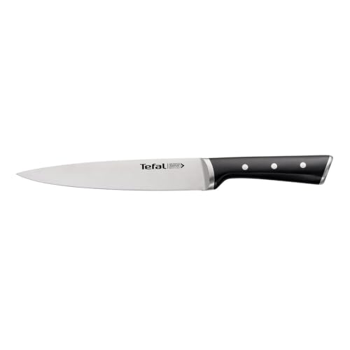 Tefal Ice Force K23207 Fleisch und Schinkenmesser | Handschutz | Edelstahl | Schwarz | 20cm