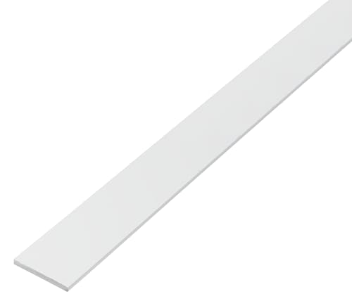 Alberts 479183 eco Flachstange | PVC-U, weiß | 1000 x 20 mm