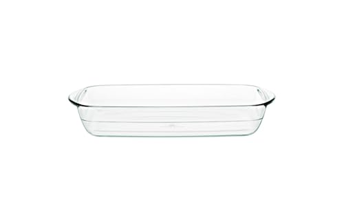 Gerlach 1760 Auflaufform 2 l Aus Hitzebeständigem Glas Borosilikatglas Backform Rechteckig 32,5 x 20 cm Für Backofen Gefrierfach Flow