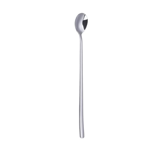 CLENEA 1 stücke Edelstahl Rühren Löffel Set Langen Griff Metall for Cocktail Löffel Tee Löffel Kaffee Löffel Geschirr Küche(Silver)