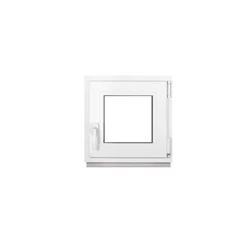 Framex Kellerfenster Kleines Fenster Weiß Breite x Höhe 45 x 45 cm (450 x 450 mm) 2fach (32 mm) Dreh Kipp DIN Rechts - Premium - Alle Größen