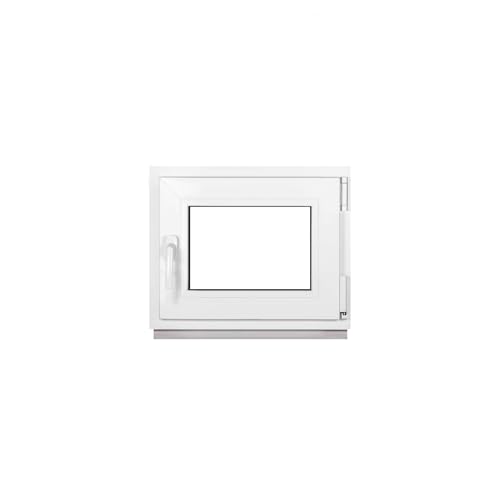 Framex Kellerfenster Fenster Kunststofffenster Weiß Breite x Höhe 60 x 50 cm (600 x 500 mm) 2fach (32 mm) Dreh Kipp DIN Rechts - Premium - Alle Größen