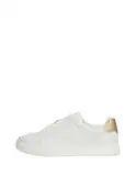 Tommy Hilfiger Damen Sneaker Essential Court Metallic aus Leder, Weiß (Ecru), 39