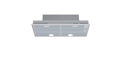 Bosch DHL755BL Serie 4 Lüfterbaustein, 75 cm breit, Um- & Abluft, Made in Germany, LED-Beleuchtung gleichmäßige Ausleuchtung, Schiebeschalter, 3 Leistungs- & 1 Intensivstufe, Silbermetallic