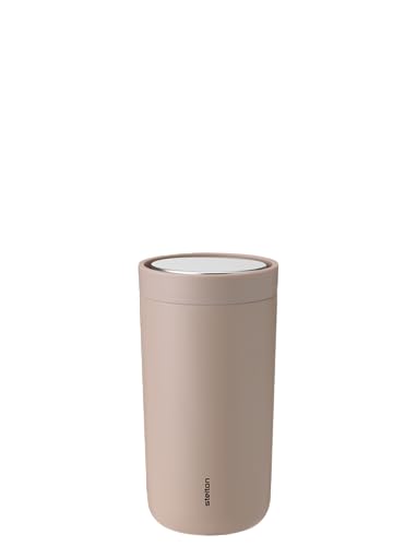 Stelton To-Go Click - Thermobecher, doppelwandige Isolierflasche - Rostfreier, auslaufsicherer Kaffeebecher/Teebecher mit Smart-Click-Deckel - Heiße & kalte Getränke - 0,2 Liter, Heather
