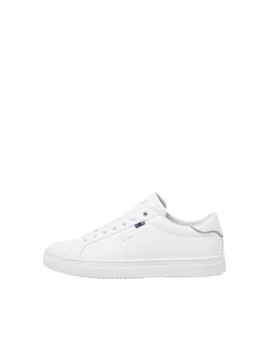 JACK & JONES Herren 100% Obermaterial Polyurethan, Brandsohle Polyester, Futter Sohle Gummi Sneaker, Weiß, 43 EU
