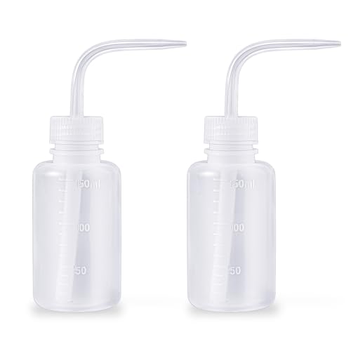 Qianyu 2 Stück Spritzflasche 150 ml Laborflasche Waschflasche Kunststoff Sicherheits-spritzflasche Bewässerung Werkzeuge Quetschflasche für Laborreinigung Pflanzenbewässerung