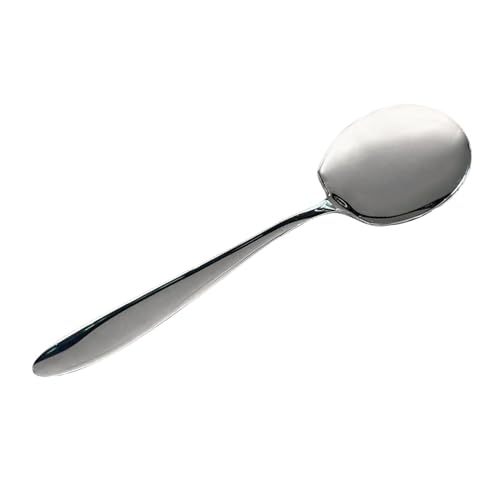 Colcolo Edelstahl-Löffel, Saucier-Löffel, Probierlöffel, glatter Eislöffel, Rühr-Dessertlöffel, Teelöffel für Suppenrestaurant