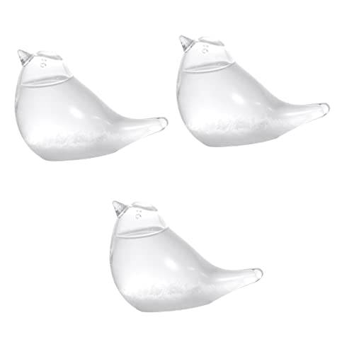 HOMSFOU 3st Glas Für Tischplatte Geschenk Wetterglas Wettervorhersage Vogeldekor Auf Dem Tisch Sturmglas Barometerglas Wetter Flasche Sturmbarometer Tier Schreibtisch