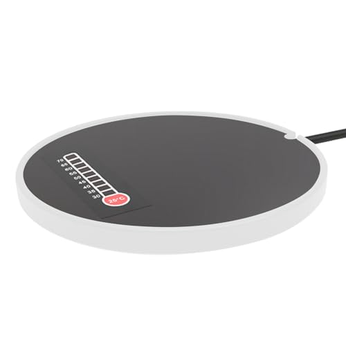 Smart Gee Heizung - Compact Aluminium Coaster, USB Heat Pad | 70 -cm -Schnüre warme Teller mit konsequenter Heizung, Desktop -Becher -Basis für heiße Getränkeliebhaber am Arbeitsplatz, Wohnheim oder K