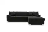 DOMO. collection Ecksofa Capri, Sofa in L-Form, Couch, Polsterecke, Eckcouch, Sofa-Garnitur 239 x 152 x 75 cm (BxTxH), schwarz