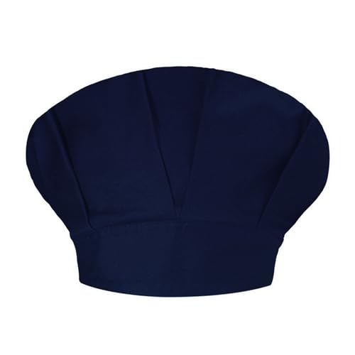 Unisex einfarbige Kappe für Küche, Catering, ölbeständige Kochmütze, Bouffant-Mütze Lustige Fahrradhelme (Navy, One Size)