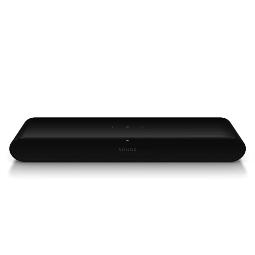 Sonos Ray, Soundbar, 4 digitale Class-D-Verstärker, Trueplay, Night Sound, Dolby Digital, Touch-Steuerung, optischer Anschluss - Schwarz.