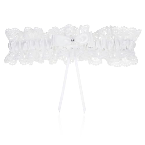 1 Stück Strumpfband white Hochzeit Brautstrumpfband Strumpfband Hochzeit Strumpfband Hochzeit Elastizität Strumpfband Braut Geschenk für die Braut wiederverwendbar Garters weiß Spitze Hochzeits