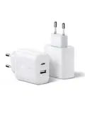 UGREEN USB C Ladegerät 2-Pack iPhone Schnellladegerät 2 Ports Netzteil PD 20W USB-C Adapter GaN USB Stecker für iPhone 16, 16 Pro, 16 Pro Max, 15, 15 Pro, 14, 13, 12, iPad, Galaxy S24, S23, Pixel 9