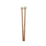 Tsadeer 1 Paar Drumsticks aus Filz Drumsticks mit Holzgriff für Zubehör für Instrumente Ein Schlagzeug