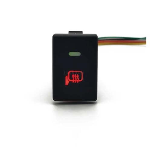 NBCNZCTSAS 1 STÜCK Passend for Isuzu D-MAX Auto LED DRL Licht Auto Nebelscheinwerfer Elektrischer Spiegel Beheizter Druckknopfschalter Umgerüsteter Schalter Mit Kabel(Mirror Heated)