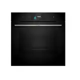 Bosch HSG7584B1 Serie 8 Smarter Einbau-Dampfbackofen, 60 x 60 cm, 1 L Wassertank, Digitaler Bedienring, TFT-Touchdisplay Pro, Perfect Steam Dampfsensor, Dampf-Funktion Plus, Heißluft sanft