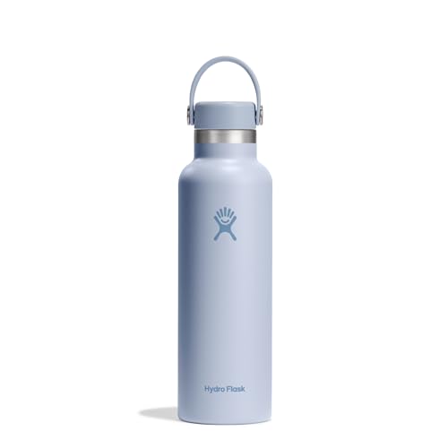 HYDRO FLASK - Standard Mouth Trinkflasche 621ml (21 oz) - Isolierte Wasserflasche aus Edelstahl - Sportflasche mit auslaufsicherem Flex Deckel & Gurt - Thermoflasche Spülmaschinenfest - Surf