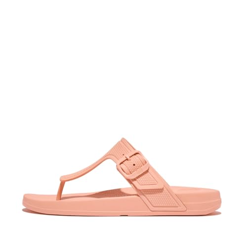 Fitflop Damen Iqushion Flip-Flops mit Verstellbarer Schnalle Flipflop, Blushy, 41 EU