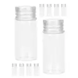 JECOMPRIS 24 Stück Klare Mini-Glasflaschen Mit Aluminium-Schraubverschlüssen 10 Ml Mini-Flaschen Für Ätherische Öle Reiseprobenflaschen Für Das Labor