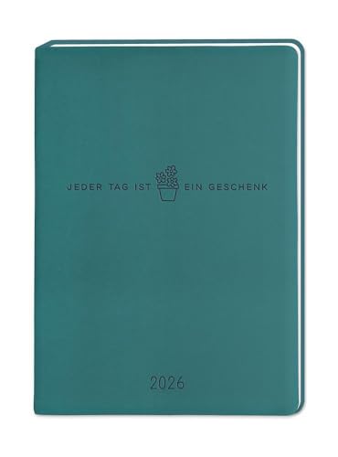 Terminplaner Lederlook 2026 Petrol: Terminplaner Lederlook A6